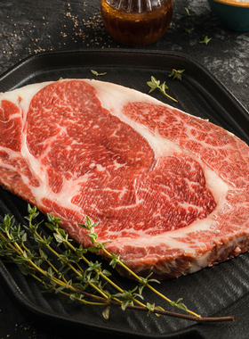 【纽澜地】新鲜M3眼肉谷饲原切牛排家用200g*6礼盒装山东高青