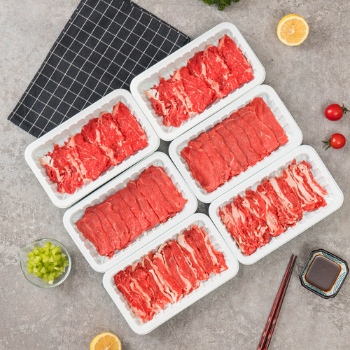 潮汕淄博谷饲原切牛肉片0-4冷藏