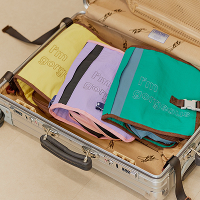 wishmore拼色化妆包I'm gorgeous大容量收纳袋便携旅行洗漱包礼物