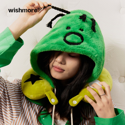 wishmore连帽U形枕创意礼盒可爱护颈枕办公室出差旅行颈枕送礼