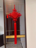 中国结玄关挂件中式 修双线如意平安特大 简约乔迁客厅礼品背景墙装