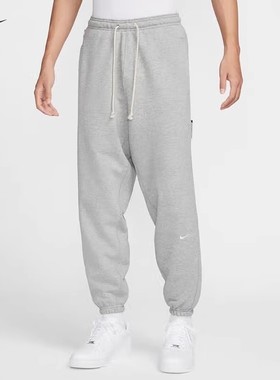 Nike/耐克男子运动休闲透气毛圈灰色宽松刺绣长卫裤FZ0225-063