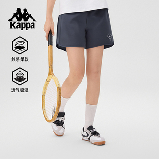 休闲宽松透气纯棉短裤 新款 女2025夏季 Kappa卡帕背靠背运动短裤