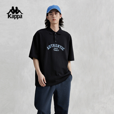 Kappa卡帕短袖POLO2025新款情侣男女夏多色运动半袖休闲学院风T恤