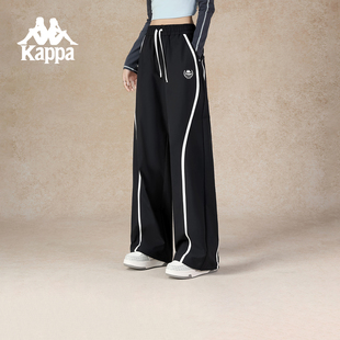 宽松裤 Kappa卡帕背靠背运动长裤 休闲直筒裤 秋季 子女士 女2025新款