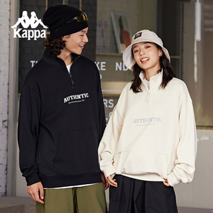 上衣男款 针织长袖 透气套头衫 Kappa卡帕背靠背运动卫衣女2025新款
