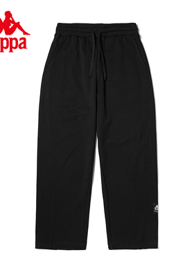 Kappa卡帕运动裤新款女针织长裤高腰直筒裤时尚休闲裤K0D42AK65