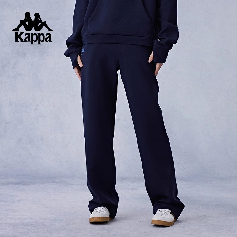 卡帕运动休闲修身女直筒针织长裤