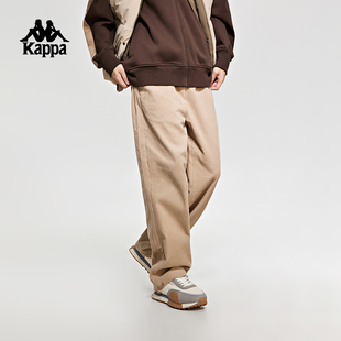 收口小脚直筒裤 春秋抽绳长裤 休闲裤 Kappa卡帕官方运动男卫裤