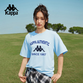 夏季 复古情侣短袖 上衣男宽松运动t恤半袖 Kappa卡帕背靠背新款 女款