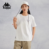 t恤女2026新款 夏季 纯棉跑步上衣半袖 kappa卡帕背靠背运动短袖 女款