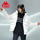 Kappa卡帕亮面羽绒服冬季 女连帽加厚面包服户外防寒服外套