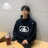 Kappa卡帕背靠背情侣复古运动卫衣针织套头帽衫 女休闲长袖 上衣男