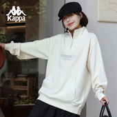 上衣男 长袖 Kappa卡帕背靠背春秋新款 运动卫衣女半拉链针织套头衫