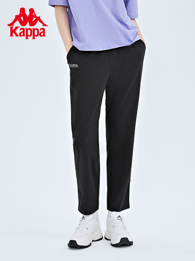 Kappa卡帕背靠背2025新款九分裤女运动跑步长裤休闲小脚卫裤女款