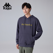 宽松休闲长袖 Kappa卡帕背靠背新款 连帽运动卫衣男针织套头衫 上衣