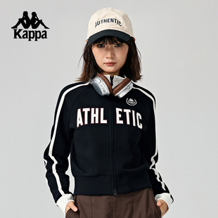 卫衣 复古上衣针织撞色开衫 Kappa卡帕背靠背运动外套女款 2025新款