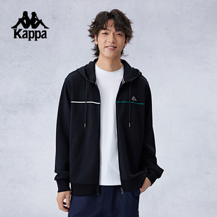 外套透气上衣男款 复古开衫 2025新款 Kappa卡帕背靠背运动针织帽衫