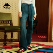 运动裤 Kappa卡帕背靠背龙年新年款 女休闲直筒裤 2026新款 牛仔裤