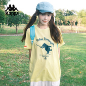 纯棉运动上衣男夏季 休闲短袖 t恤半袖 Kappa卡帕背靠背2026新款 女款