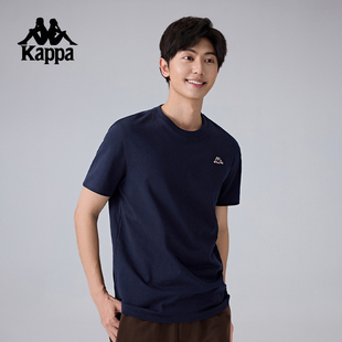 男纯棉运动T恤休闲半袖 夏季 圆领上衣 运动短袖 Kappa卡帕背靠背新款