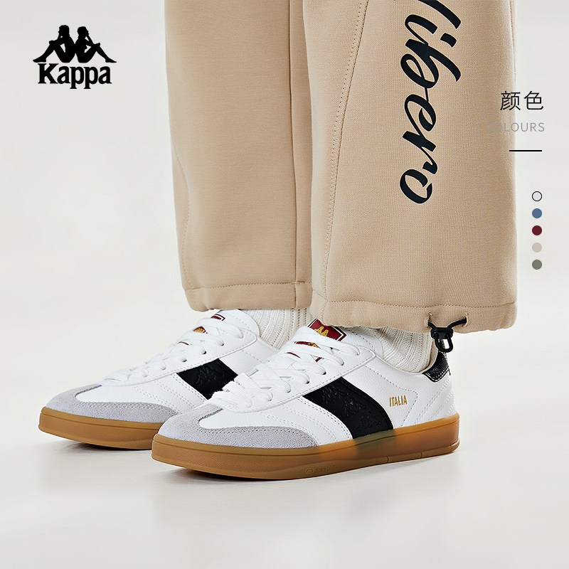Kappa/背靠背复古情侣同款小白鞋