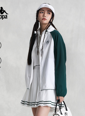 Kappa卡帕复古防风衣女春夏防晒皮肤衣防水休闲外套K0E42FJ01