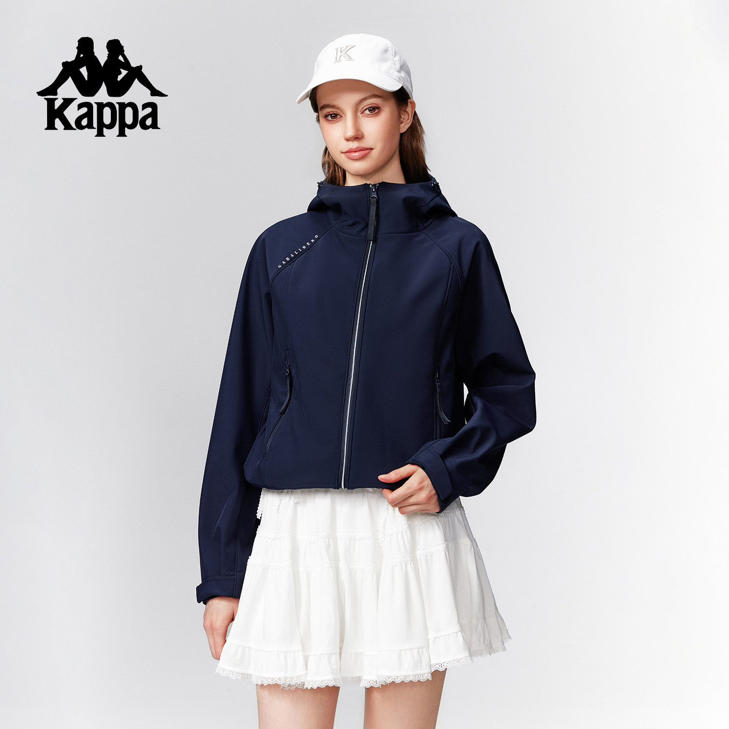Kappa卡帕加绒女防风衣外套2026春季新款防泼水女装保暖宽松夹克