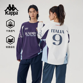 Kappa卡帕背靠背情侣运动长袖 t恤复古卫衣休闲套头衫 亲肤圆领上衣