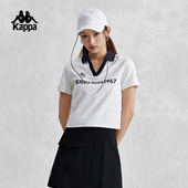 休闲半袖 Kappa卡帕复古短袖 2026女夏运动POLO衫 字T恤K0E42PD21