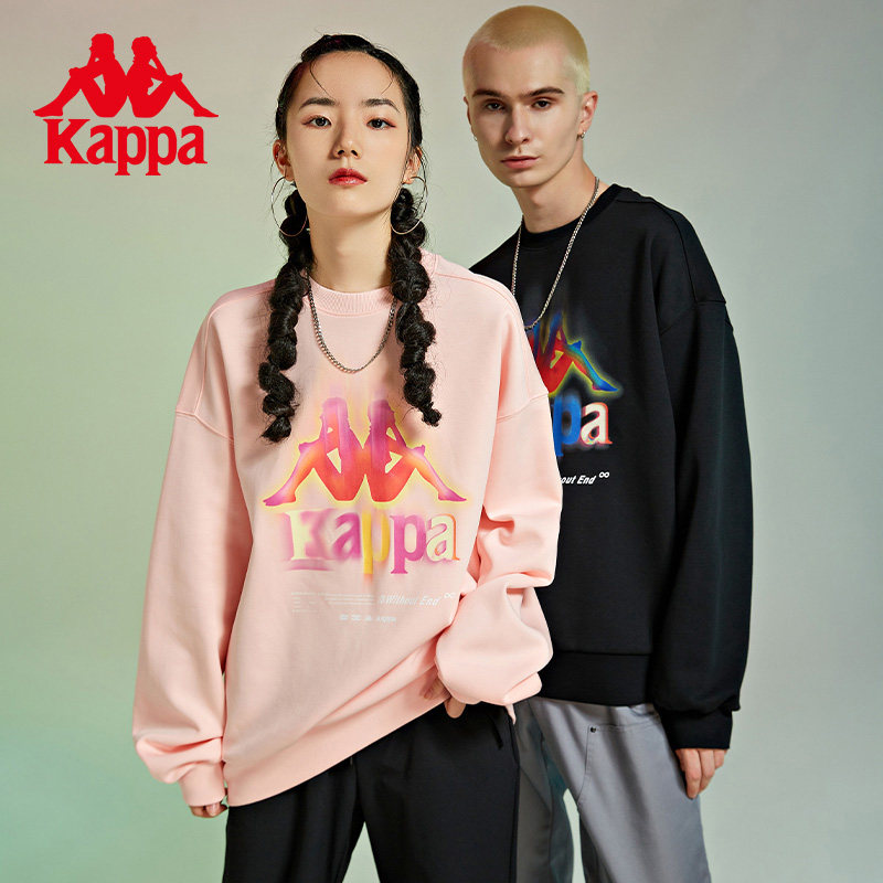 Kappa卡帕2026春季新款套头衫情侣男女运动卫衣休闲宽松圆领外套