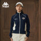 Kappa卡帕背靠背女款 夹克撞色立领上衣 针织运动外套复古休闲开衫