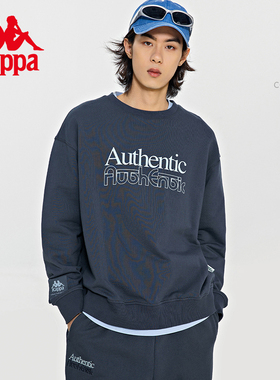 Kappa卡帕背靠背套头衫2026新款运动卫衣字母休闲圆领长袖男款潮