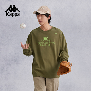 女情侣休闲t恤上衣男士 Kappa卡帕背靠背新款 宽松运动卫衣纯棉长袖