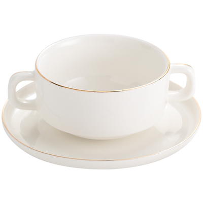 高典陶瓷北欧大众金边甜品碗