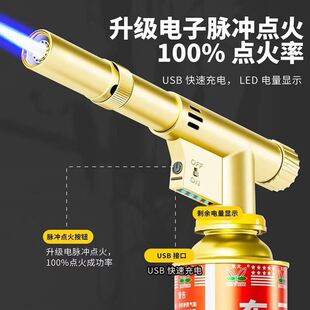 德国精工高温喷火枪电脉冲点火枪家用烧毛神器点火器户外喷火烤枪