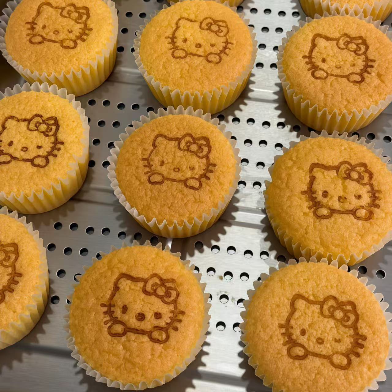 【超可爱】哈喽kt蛋糕模具烙印图案家用烘焙用具面包松饼烫印模具