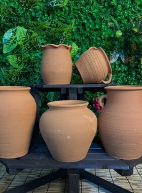 五色土陶罐老式土陶盆粗陶罐花盆瓦罐坛子放五方土五行土专用容器