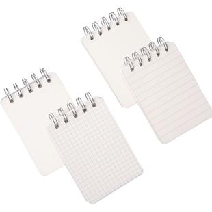 学生随身小记事本子简约无印风ins横线网格口袋上翻页小本本A7活页便签笔记本迷你便携可撕空白创意线圈本