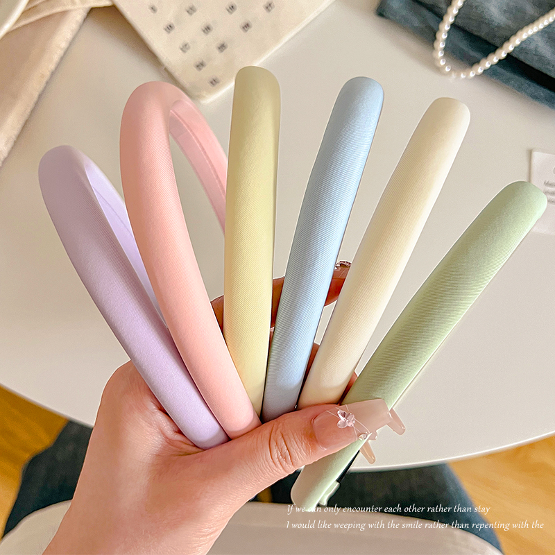 吉度2025新款奶油色海绵细发箍