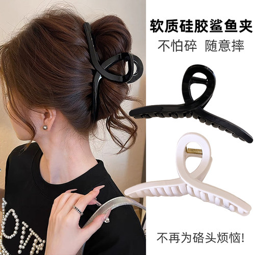 大号发量多软硅胶鲨鱼夹