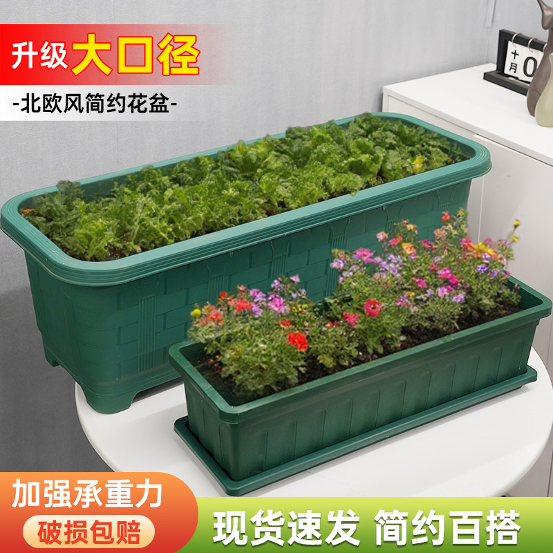 阳台种菜盆专用箱长方形花盆