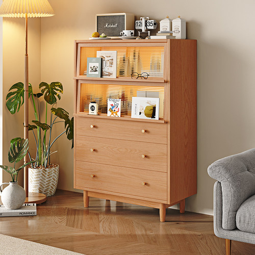 友斯家实木简约现代卧室五斗柜