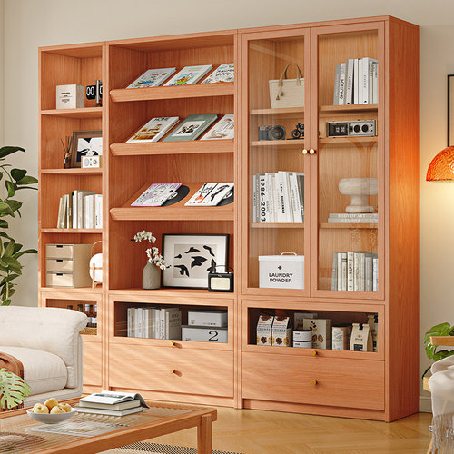 友斯家实木书柜书房满墙储物柜