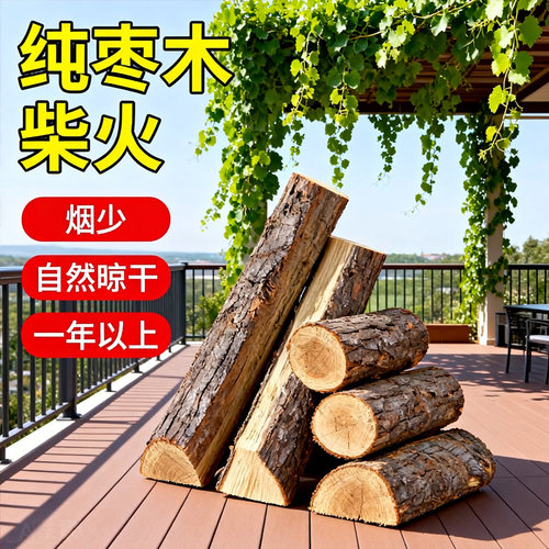柴火烧枣木材取暖野炊炉子