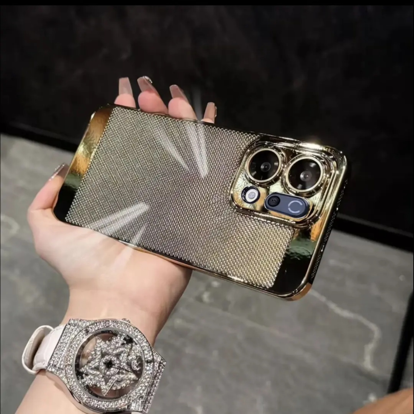 电镀网格散热壳适用opporeno14