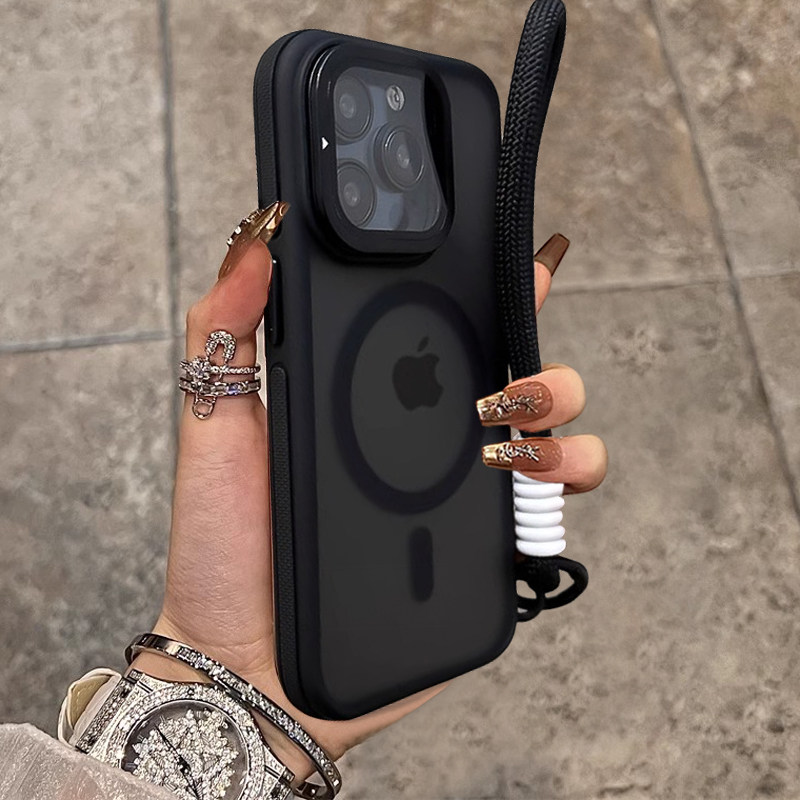 磨砂磁吸适用苹果15手机壳16镜头膜全包防摔iphone15promax镜头支架14pro手绳13高级感12肤感11软边15plus