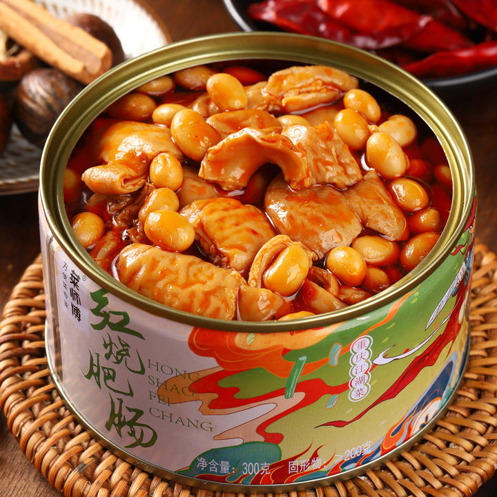 菜师傅 红烧肥肠罐头香辣猪大肠熟食即食重庆特产肉食拌面下饭菜