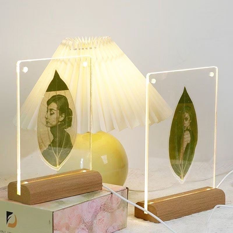 树叶雕刻照片情侣闺蜜生日礼物