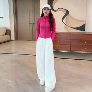 ROUMIKL休闲运动服套装女春秋2025新款韩版宽松高腰阔腿裤修身上